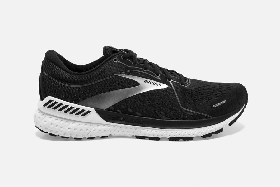 Brooks Adrenaline GTS 21 Men's Road Running Shoes Black Pearl/White